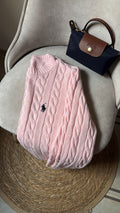 Cable Knit Polo Sweater