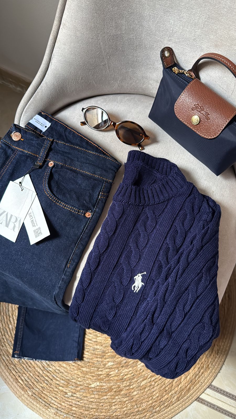 Cable Knit Polo Sweater