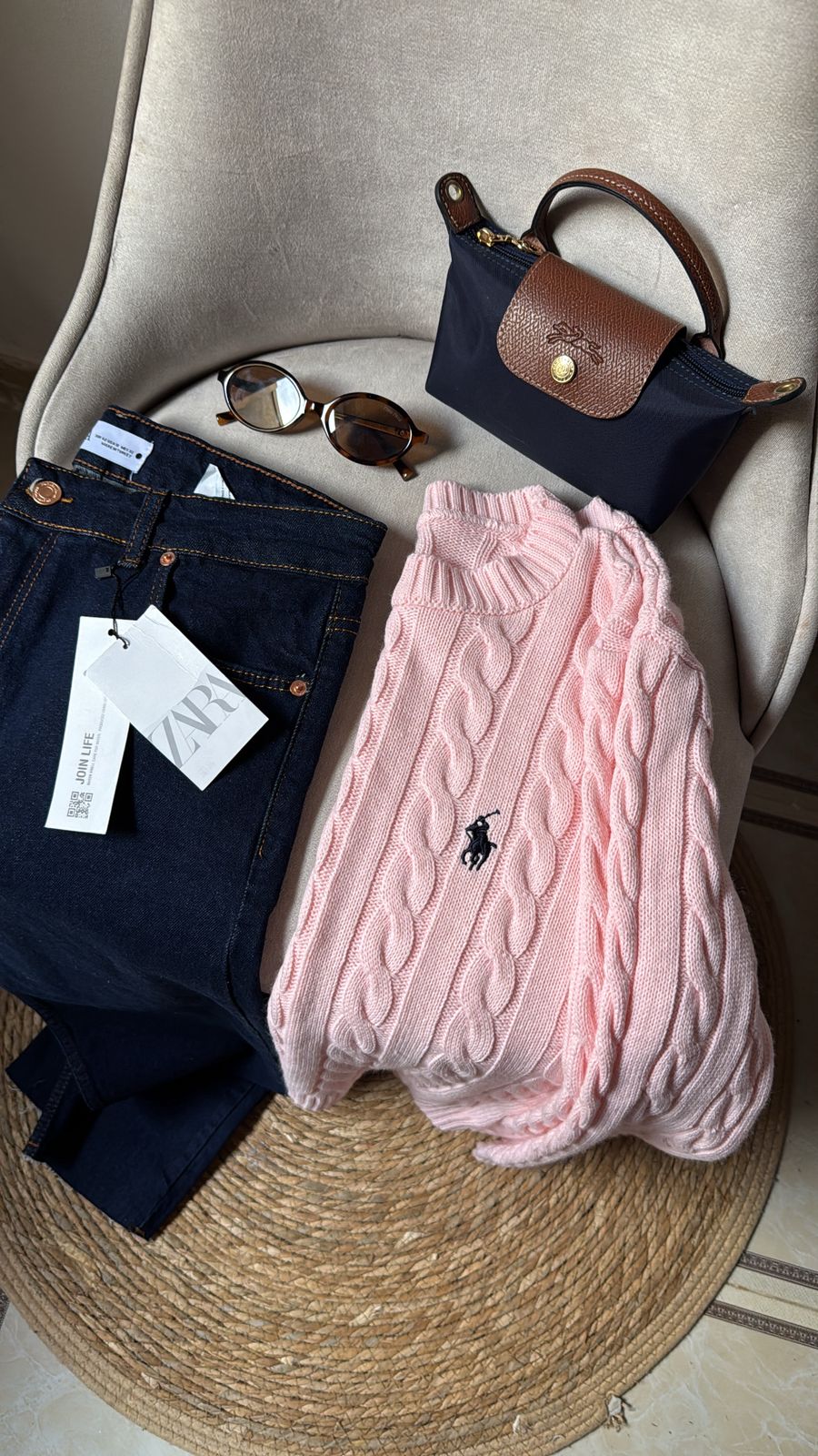Cable Knit Polo Sweater